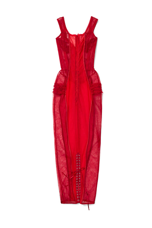Innocent Bondage Dress -Red