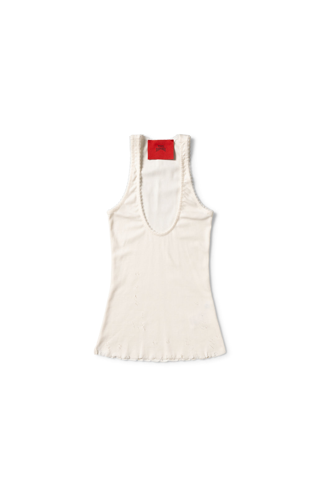 DISTRESSED TANK TOP - WHITE