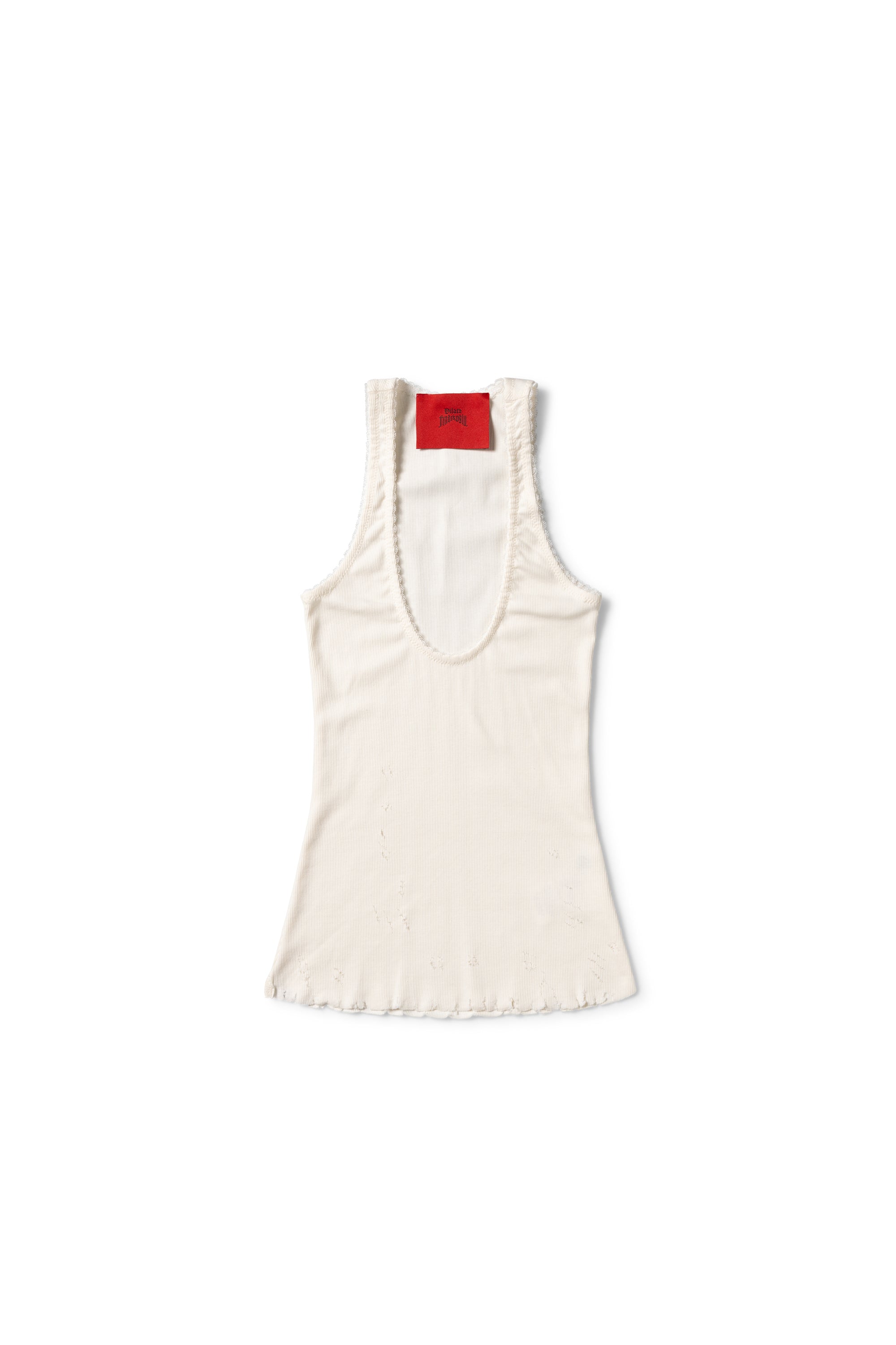 DISTRESSED TANK TOP - WHITE