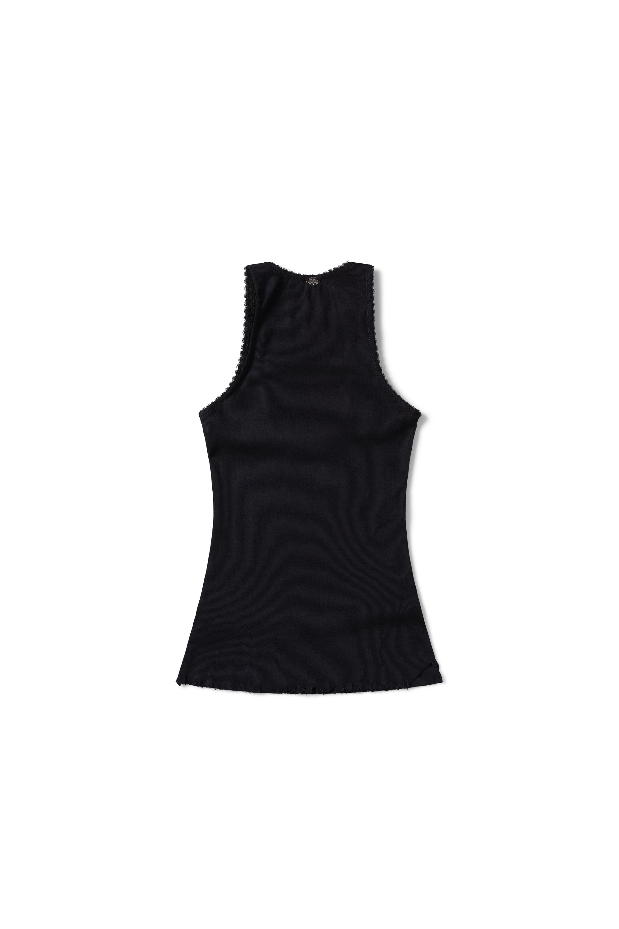 DISTRESSED TANK TOP - BLACK