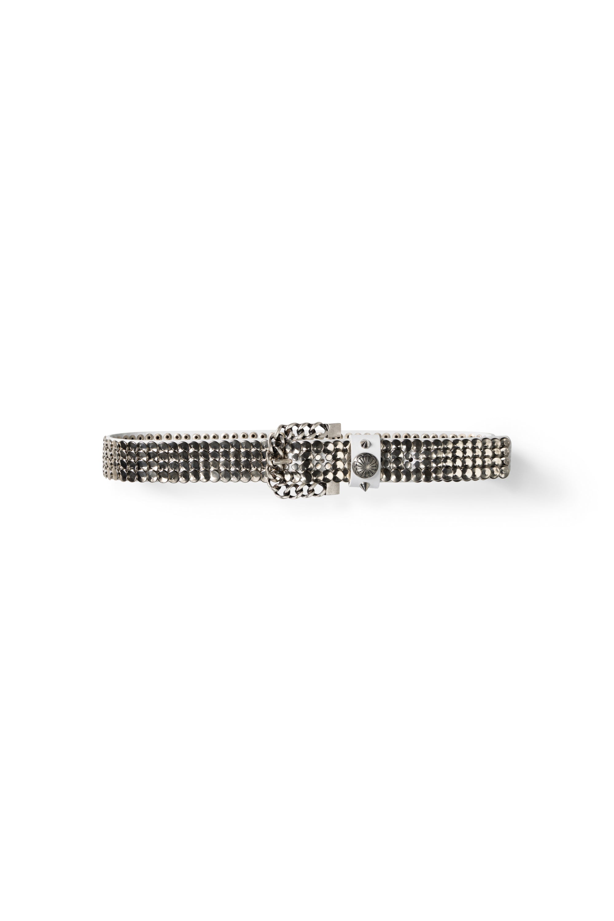 WHITE STUDDED BELT