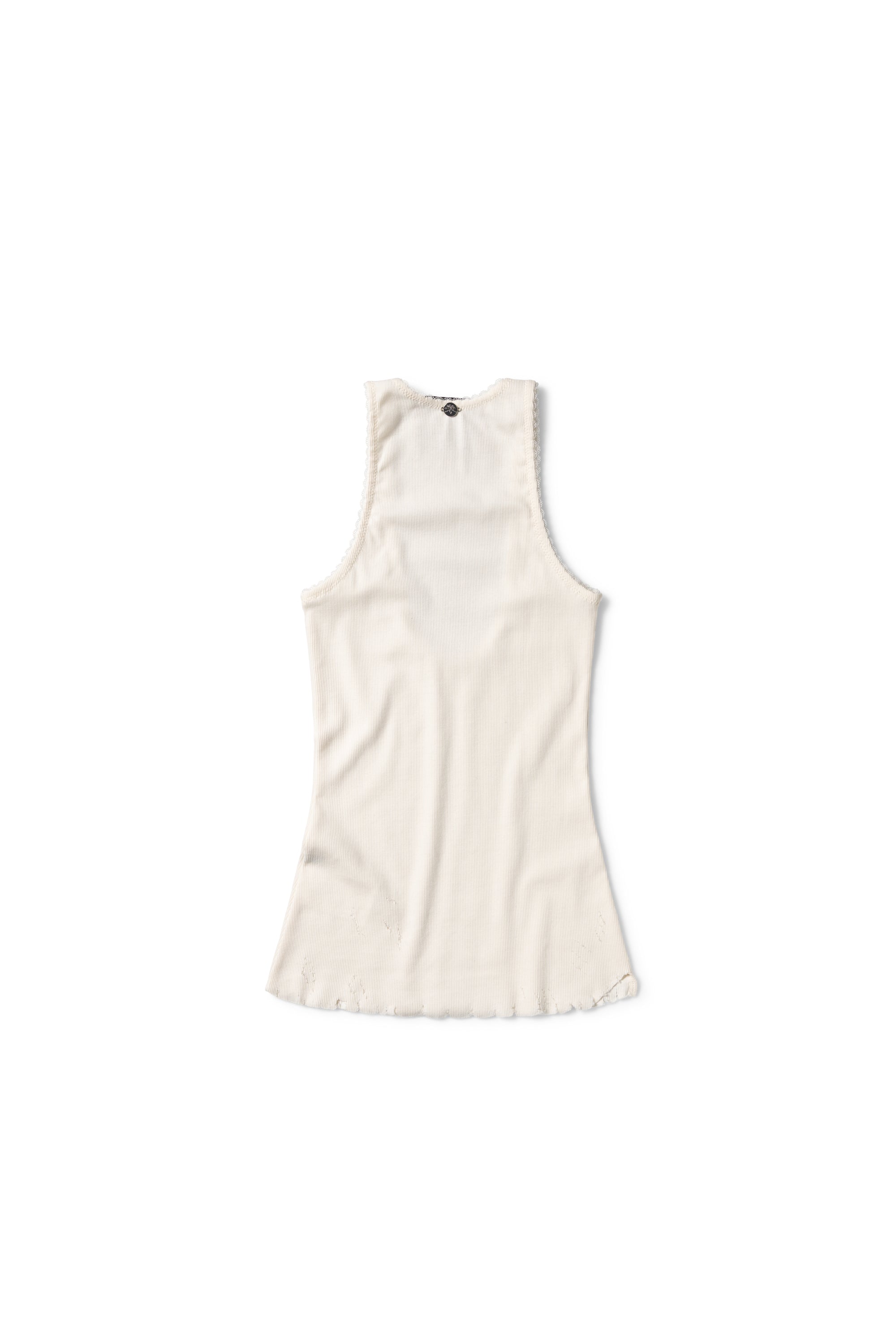 DISTRESSED TANK TOP - WHITE