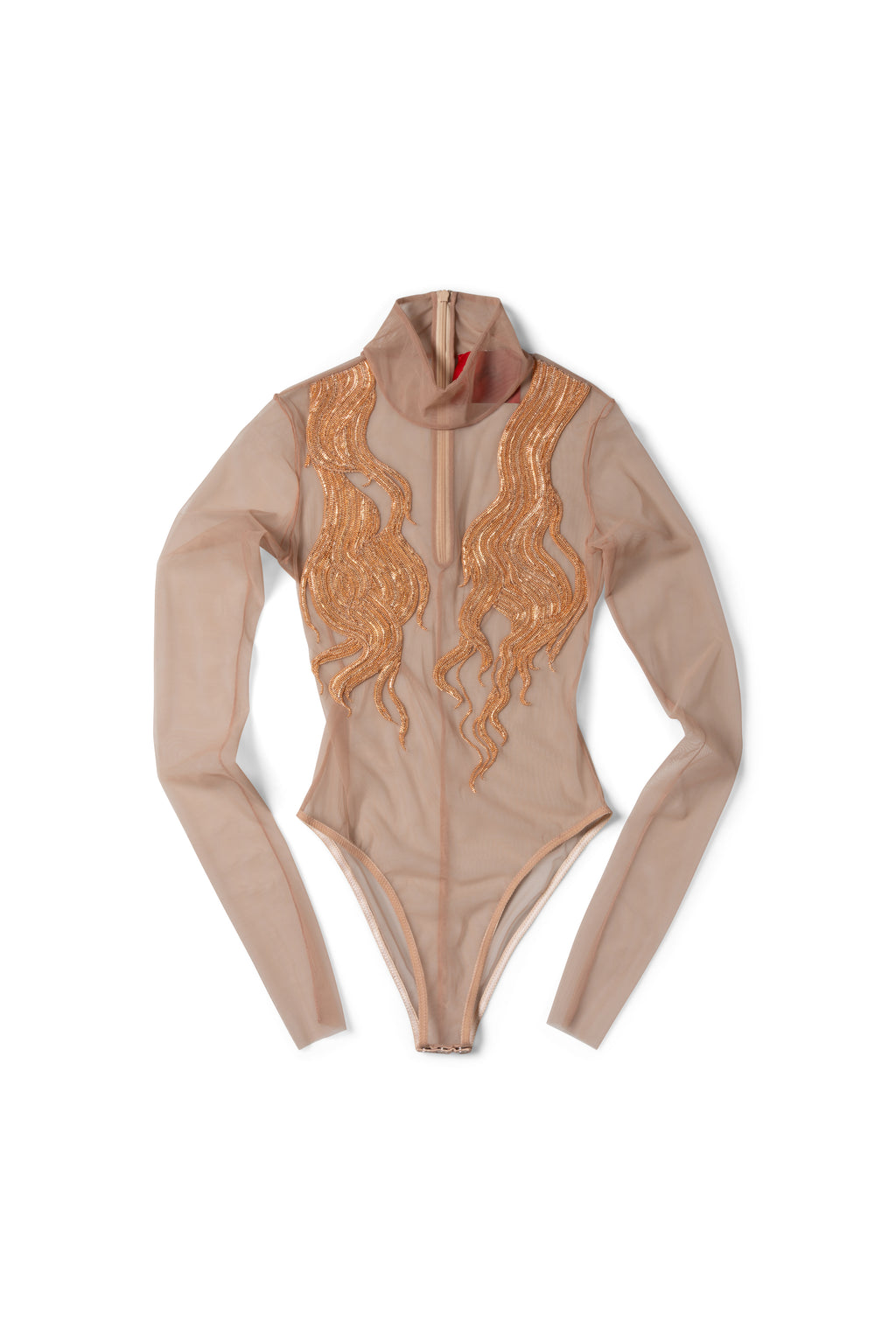 OLD WAVES BODYSUIT - NUDE
